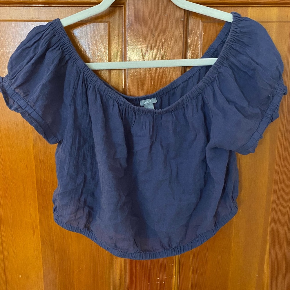 Aerie cropped off the shoulder top